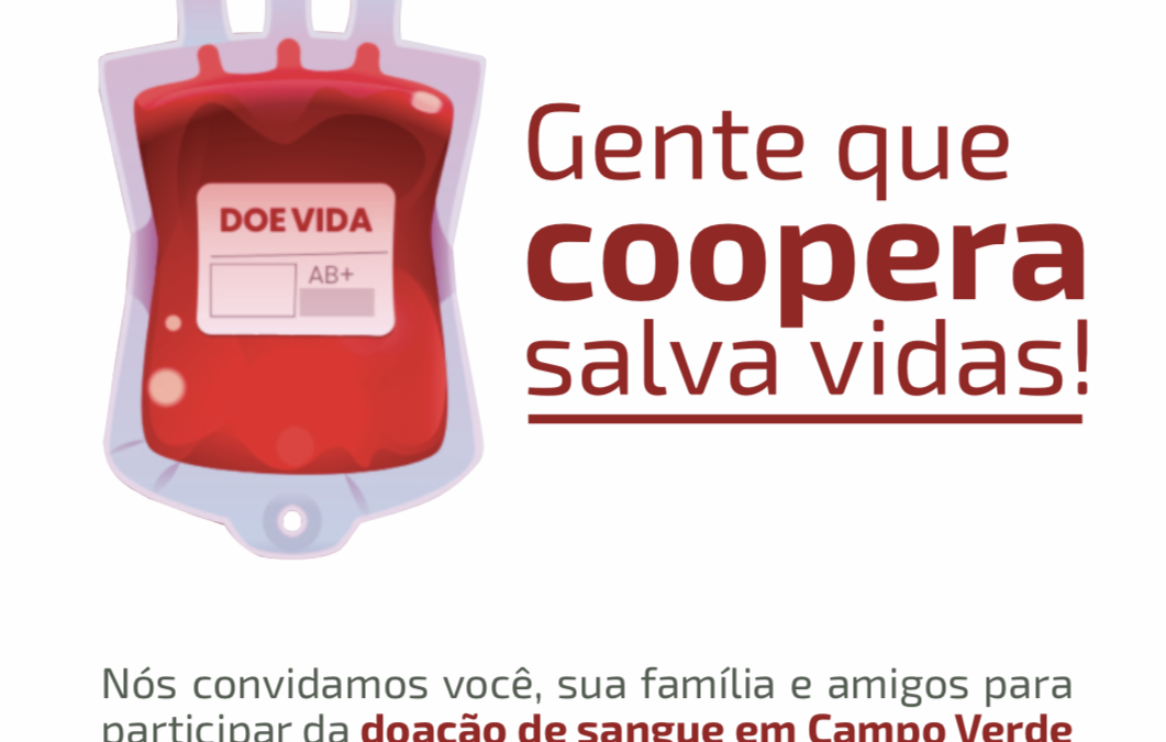 Sindicato Rural convida associados a doar sangue nos dias 29 e 30 de novembro