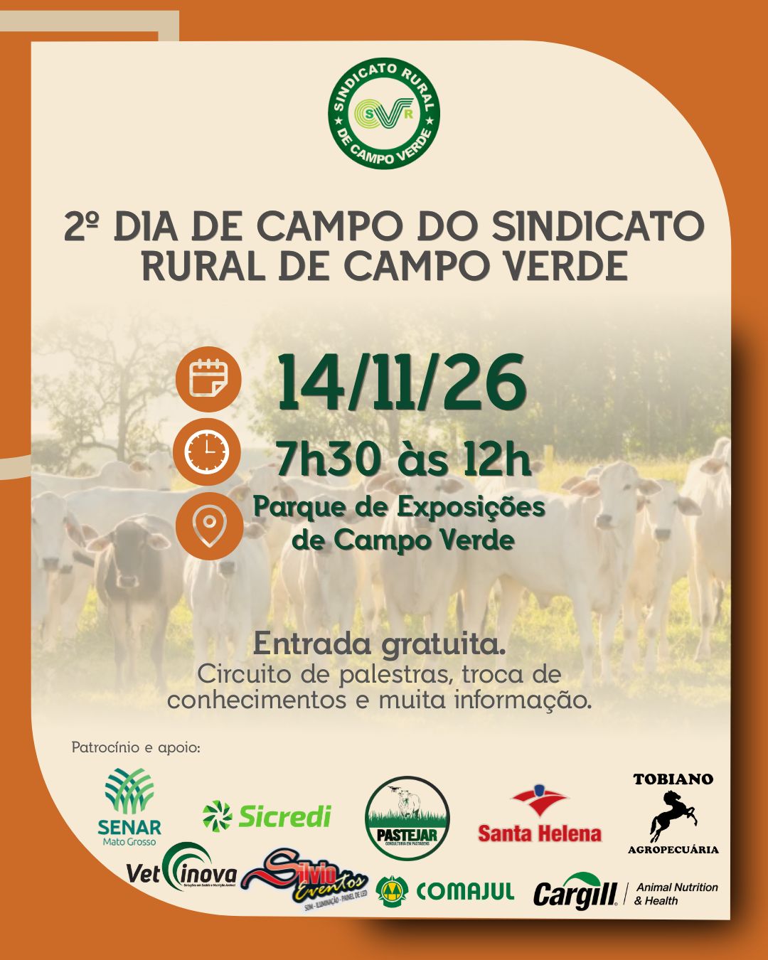 Sindicato Rural de Campo Verde realiza 2º Dia de Campo com foco em nutrição animal e manejo de pastagens